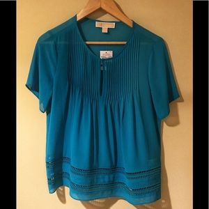 Michael Kors Teal Blouse Women’s X-Small NWT
